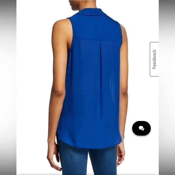 L’agence Freja Silk Blouse XS blue - Picture 6 of 9